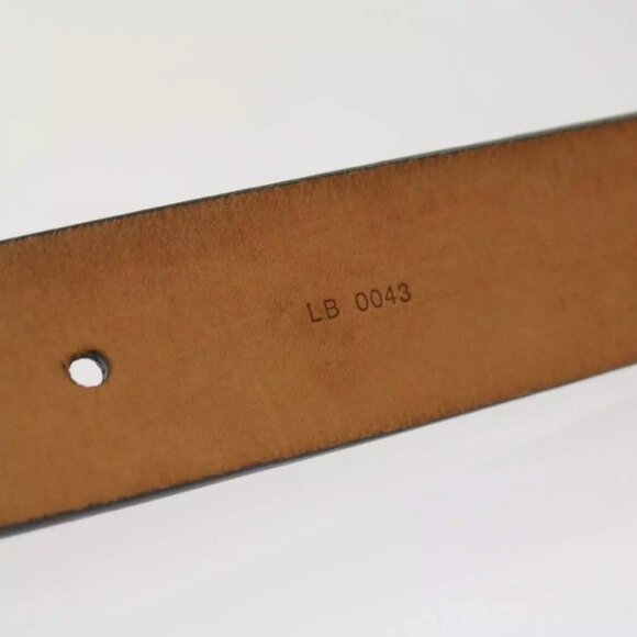 LOUIS VUITTON Damier Ebene Belt Leather 2Set Black LV Auth - Picture 13 of 13